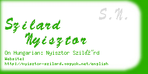 szilard nyisztor business card